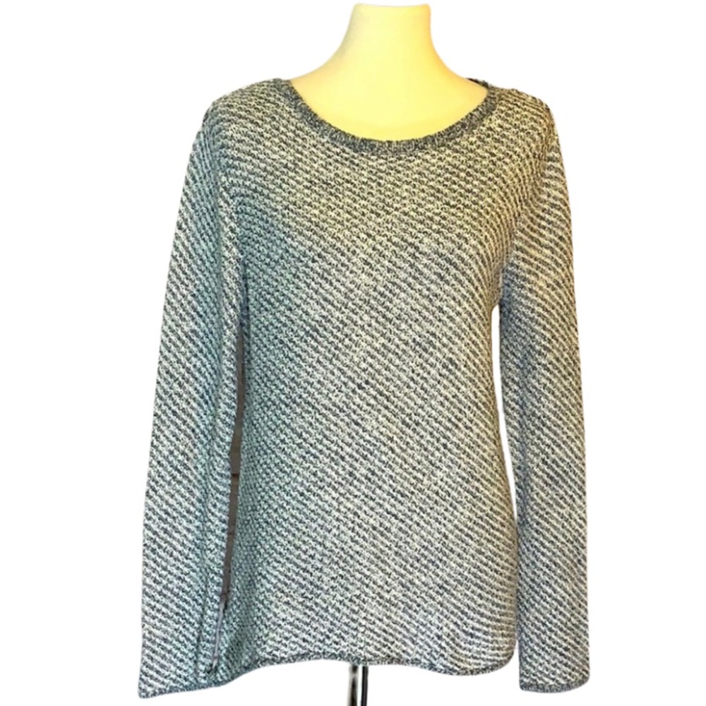 Garnet Hill Cotton sweater, Gray white